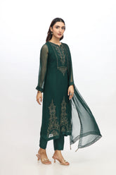 3 Piece Chiffon Embroidered Suit (AP0023)